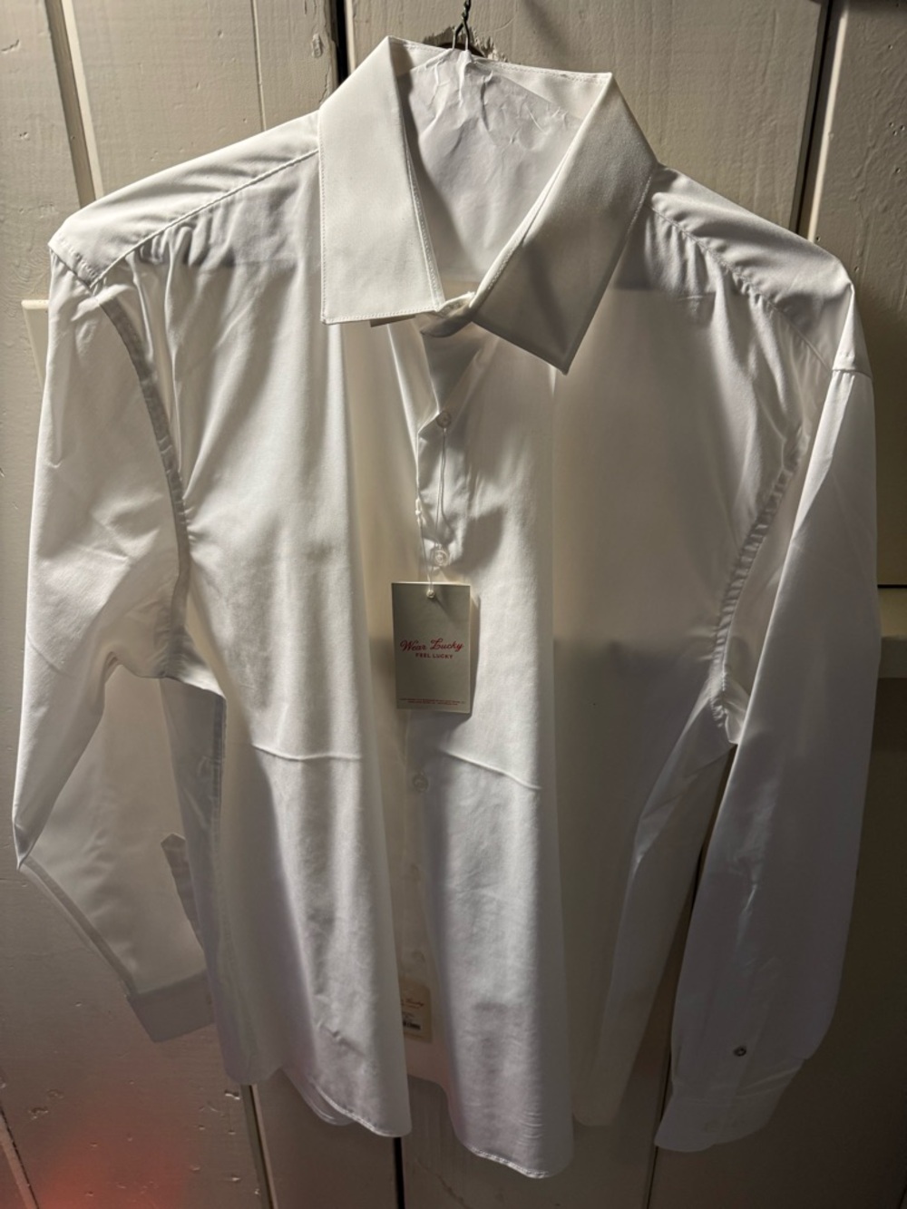 Lucky Brand White Men’s Dress Shirt - Classic Button-Up